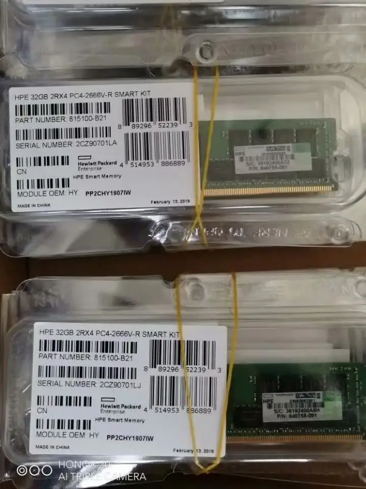 Memoria inteligente Original Hpe 815100-b21, 32gb, doble rango X4(ddr4-2666), servidor Gen10