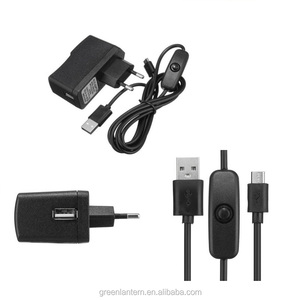 Micro <strong>USB</strong> 5V 3A <strong>Power</strong> Adapter RPi Switching <strong>Power</strong> Supply with on / Off <strong>Switch</strong> Button EU US Plug - Product Image 1