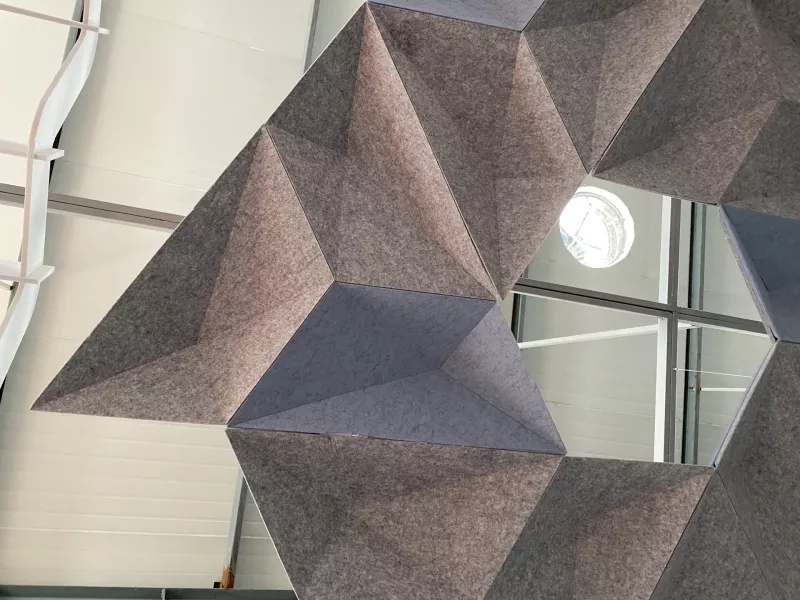 Kustriangle 3D Acoustic Ceiling Soundproof Material PET Panel