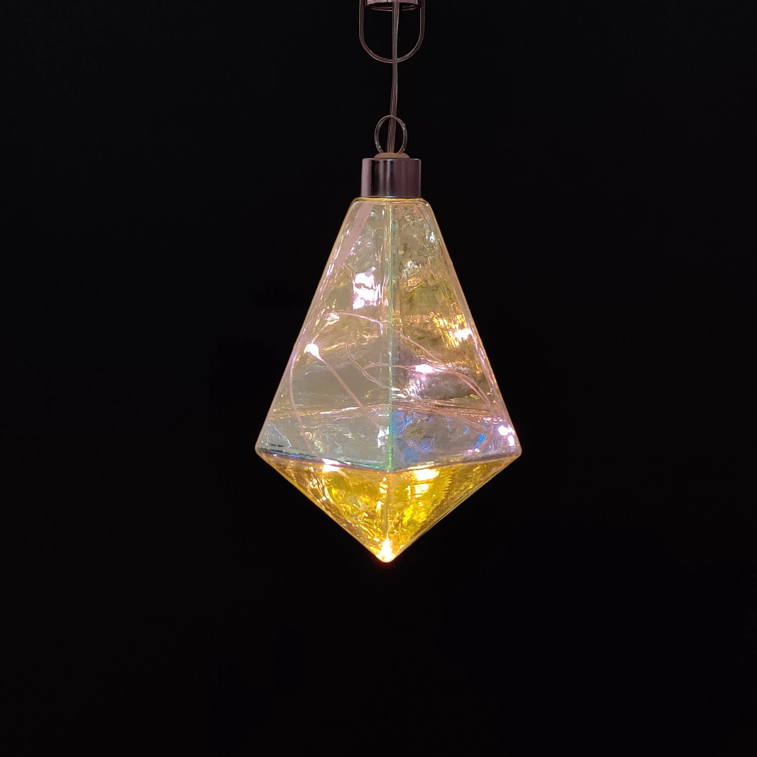 Lampadario moderno in vetro con design a diamanti plafoniera a led per la decorazione domestica