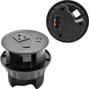美国1 AC 1USB 1type-c台式电源扣眼