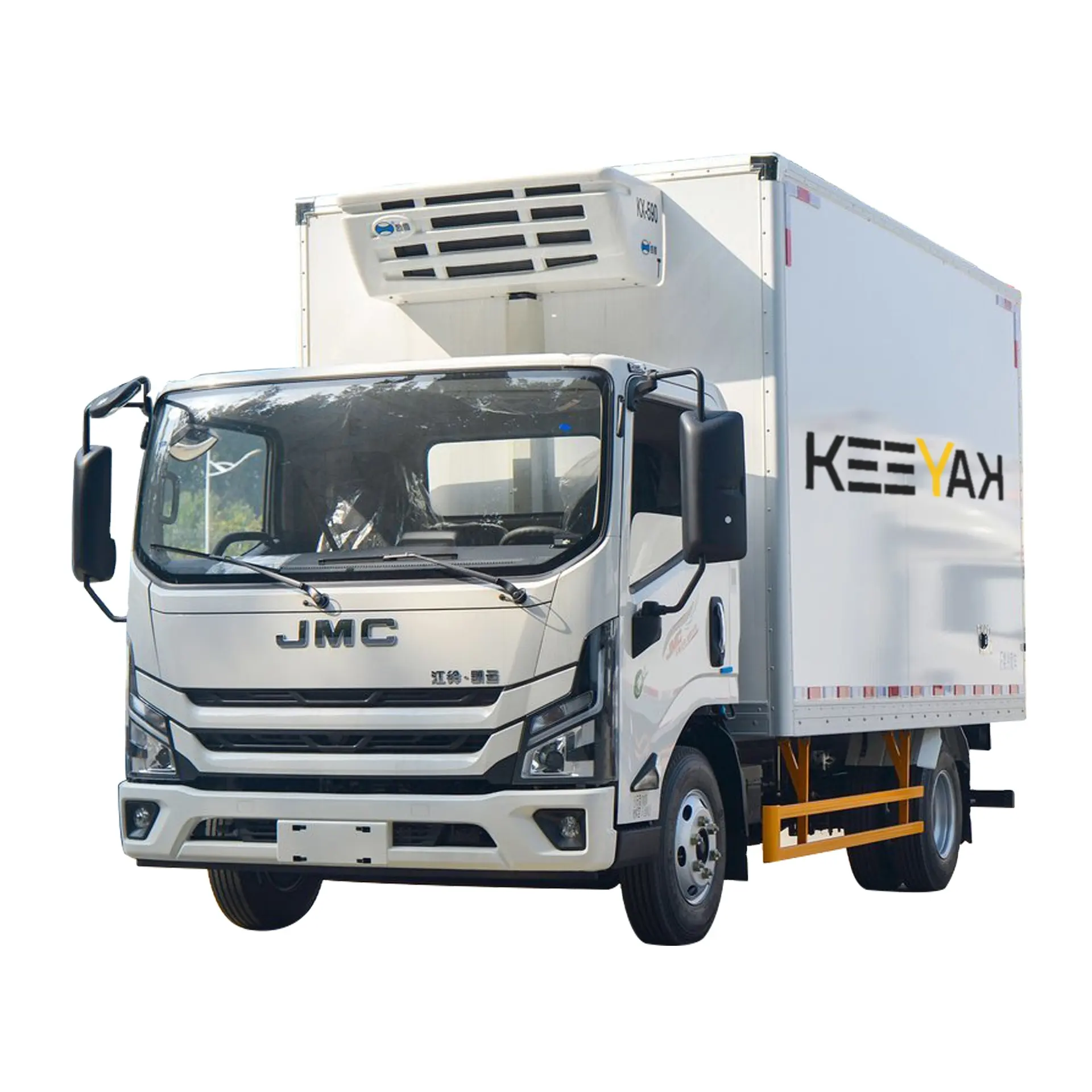 Fábrica Keeyak JMC4 * 2 Caminhão refrigerado 120 (KW) /163hp 4m 5 ton caminhão refrigerado unidade de refrigeração de caminhão pequeno