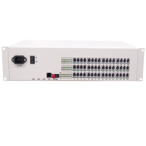 GE電話トランシーバーを備えたファイバーコンバーター上の10/100/1000MイーサネットFXS/FXORJ11を備えた48チャンネル音声光マルチプレクサ - Product Image 2