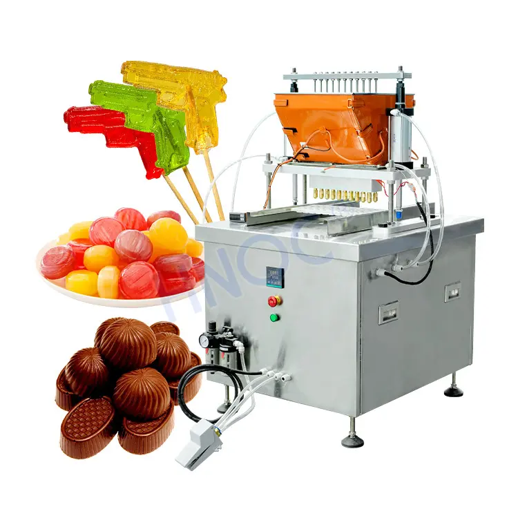 Permen dan kelapa manis membuat kecil Lollypop bentuk disesuaikan mesin Gummy Bear semi-otomatis