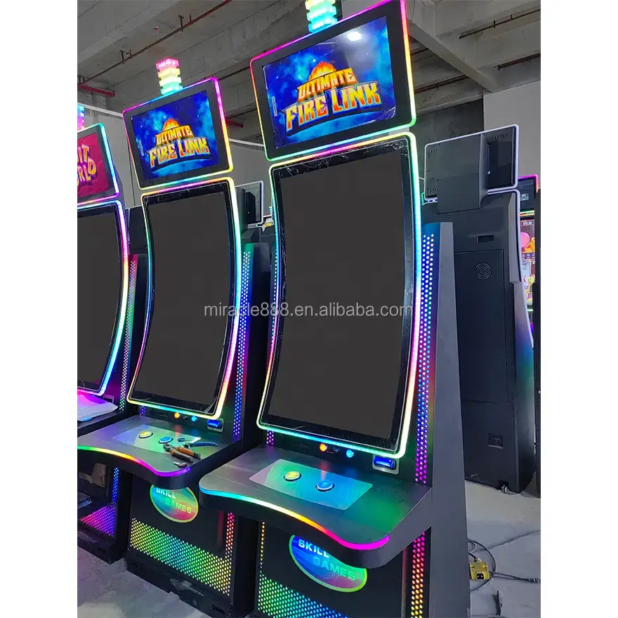 Miracle 43 inch gaming machine cabinet with curved gaming display for sale