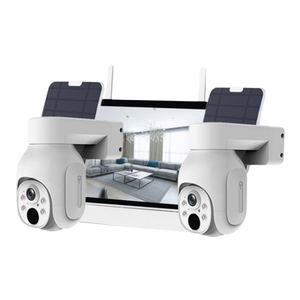 Tuya กล้องพลังงานแสงอาทิตย์4CH ไร้สายสำหรับกลางแจ้ง/ในร่ม, กล้องนิรภัยระบบ WiFi NVR พร้อมแบตเตอรี่หมุนได้3MP/2K ใช้พลังงานจากเสียงสองทาง - Product Image 1