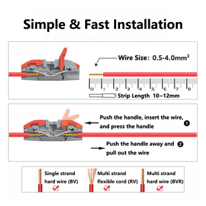 Supplier's Electrical Wiring <strong>Terminal</strong> <strong>Block</strong> 32A 250V Din Rail <strong>Block</strong> 2-8 3-12 4-8 <strong>Push</strong>-in Wire Copper <strong>Spring</strong> Plug-In Type Made PC - Product Image 6