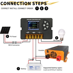 12V 24V <strong>PWM</strong> Solar Cell Battery Charge <strong>Controller</strong> <strong>10A</strong> 20A <strong>30A</strong> With Adjustable LCD Display Regulator - Product Image 6