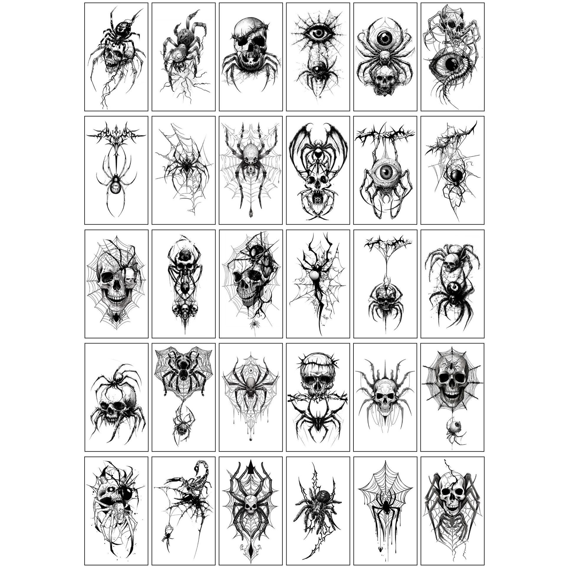Ensemble araignée squelette Tc-halloween-5797cm-30 pièces par ensemble