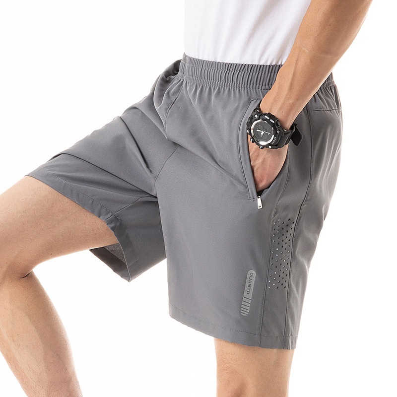Short de course gris pour hommes, basket-ball, football, gymnastique