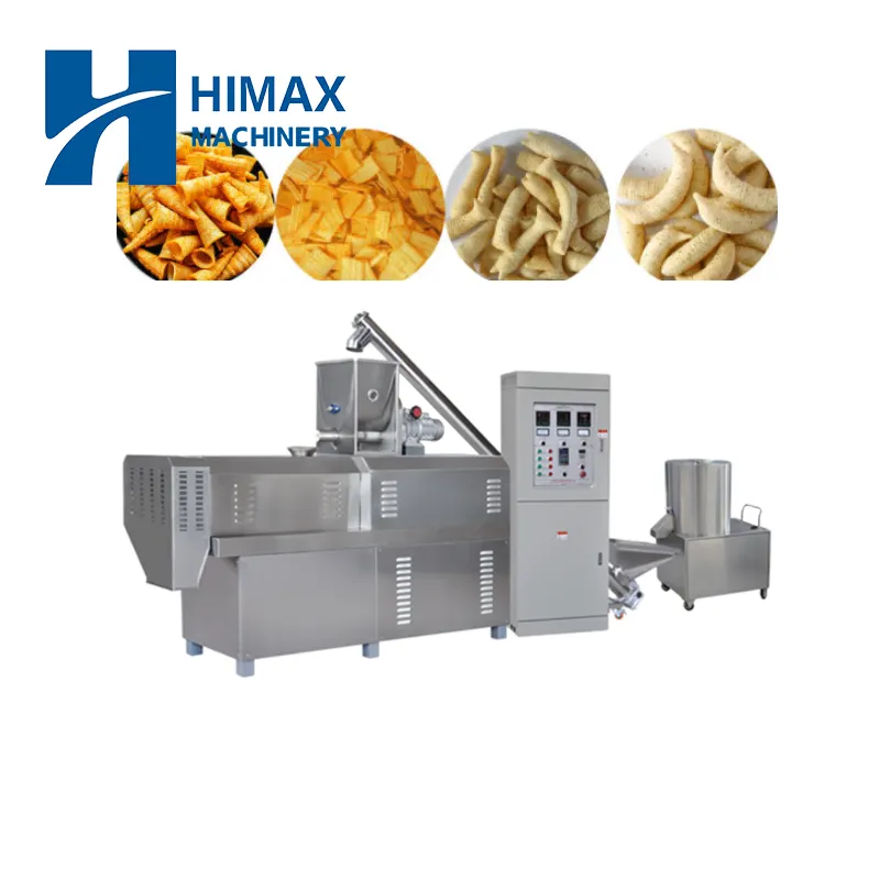 Macchina automatica per la produzione di nachos linea di produzione di pellet di farina fritta macchina per estrusore di snack