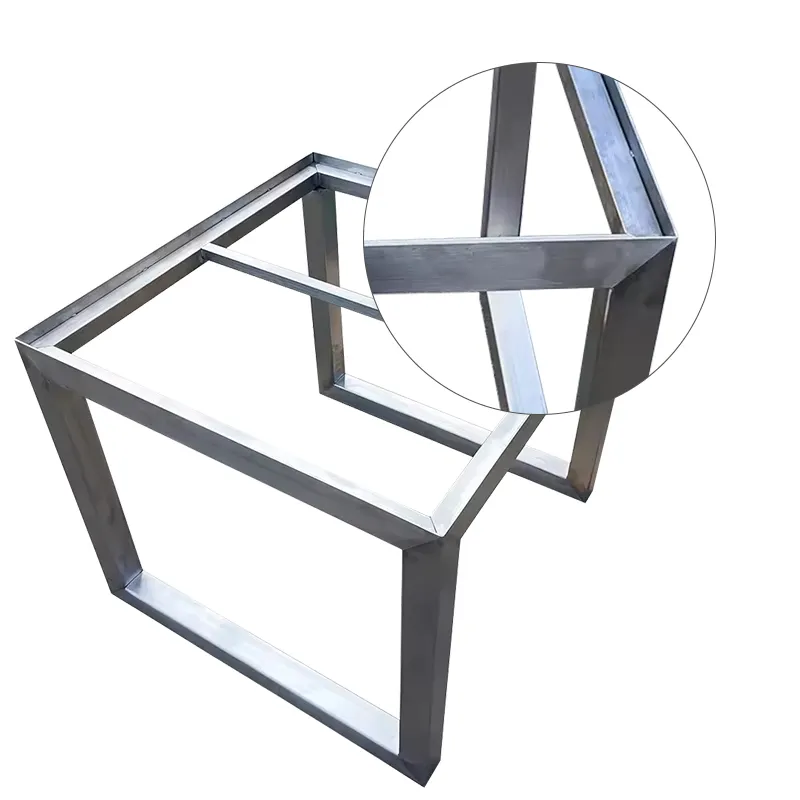 OEM estrutura design metal fabricação soldagem personalizado metal processamento corte a laser aço inoxidável tabela quadro tabela pernas