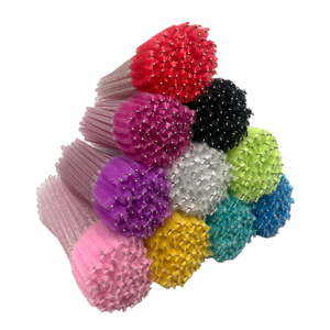 Mini maquillaje de nailon, cepillo aplicador de cejas de limpieza colorida, varita desechable, máscara de pestañas con purpurina, extensión de ojos, Spoolie de pestañas - Product Image 1