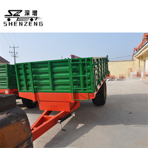 工厂销售<span class=keywords><strong>2</strong></span>轮单轴8吨农用倾倒拖拉机拖车