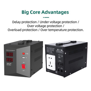 2000w वोल्टेज स्टेबलाइज़र 110v 220v एकल चरण वोल्टेज नियंत्रण रिले स्वचालित सिस्टम Lcd डिस्प्ले परीक्षण उपकरण - Product Image 3