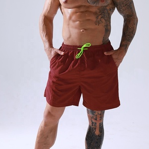 Diseño personalizado Color sólido Tallas grandes Hombres Verano Playa Tabla Cintura Cuerda Impermeable Nylon Traje de baño Secado rápido Estampado Pantalones cortos Pantalones - Product Image 4