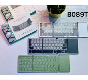 Wireless BT Tri-folding <strong>Keyboard</strong> Contrast Splicing Mobile Phone Tablet <strong>Computer</strong> Three Systems <strong>Multi</strong>-device Universal <strong>Mouse</strong> - Product Image 1