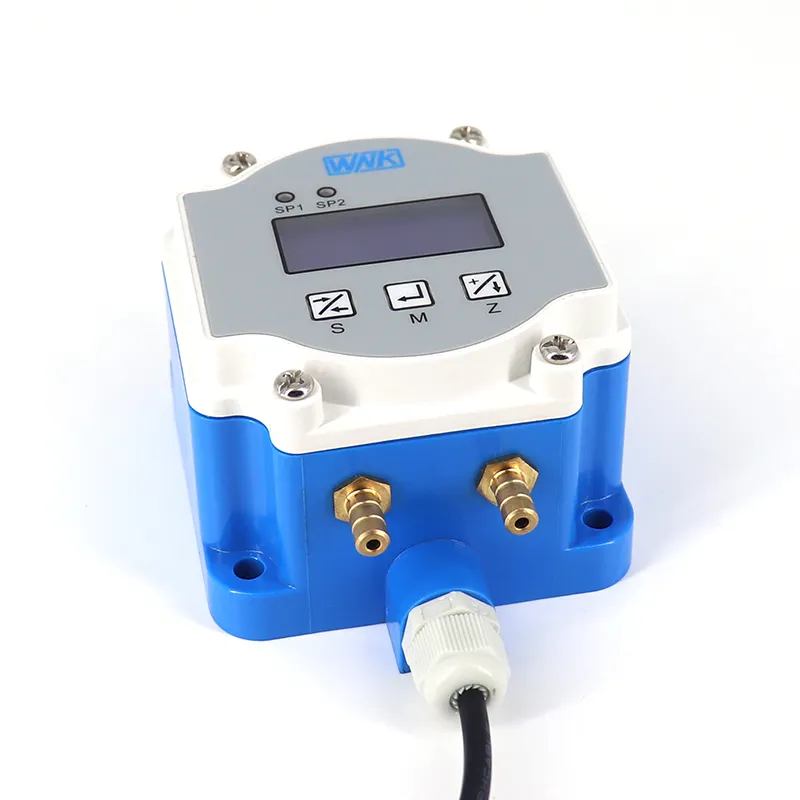 WNK Digital Air Differential Pressure Sensor Low Differential Pressure Transducer HVAC Pressure Differential Monitor