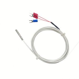 Fornecimento De Fábrica <span class=keywords><strong>Rtd</strong></span> Pt1000 Pt100 Pt 100 <span class=keywords><strong>Sensor</strong></span> De Temperatura Com Carcaça Rosqueada M8 M10 E Cabo De Fibra De Vidro De Resistência Ao Calor 1m