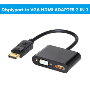 Xput Display Port Displayport DP a VGA/HDMI VGA y HDMI VGA 60Hz Splitter Converter Adapter Cable 2 en 1 - Product Image 2