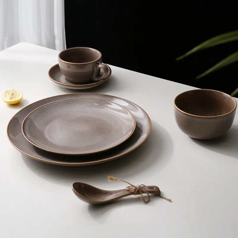 WEIYE set di stoviglie moderne di nuova versione cucchiaio ciotola e piatto tazza di porcellana set di piatti da tavola in porcellana