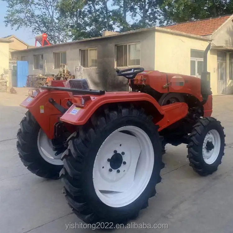 Mini tractor barato 30 HP 40 HP 2 WD 4 WD compacto tractor de ruedas de granja con pala rotativa para agricultura hecho en China