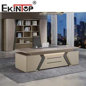 Ekintop Modular Custom Modern Executive Office Mesa de oficina en casa Escritorio de computadora en forma de L - Product Image 3