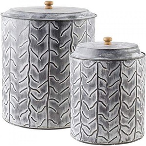 El yapımı gıda depolama mutfak 3 özelleştirilmiş şekil ve boyut kavanoz seti hindistan'dan galvanizli baharat kavanoz - Product Image 6