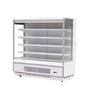 High Quality Custom Multi Layers Large Capacity <strong>Stand-up</strong> Commercial Storage Open <strong>Chiller</strong> for Display Drink