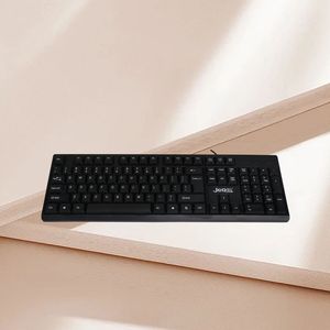 Teclado de ordenador USB de tamaño completo con teclado numérico Diseño duradero Estilo operativo mecánico con cable para uso en el hogar y la Oficina Compatible