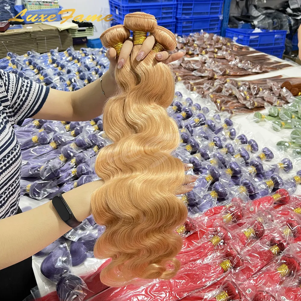 Bundle di tessuto per capelli allentati brasiliani umani In oro rosa a buon mercato con chiusura, prezzi cari per capelli brasiliani In perù