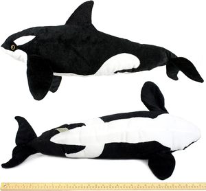 カスタムロングオルカクジラソフトぬいぐるみぬいぐるみオルカブラックフィッシュ海洋玩具