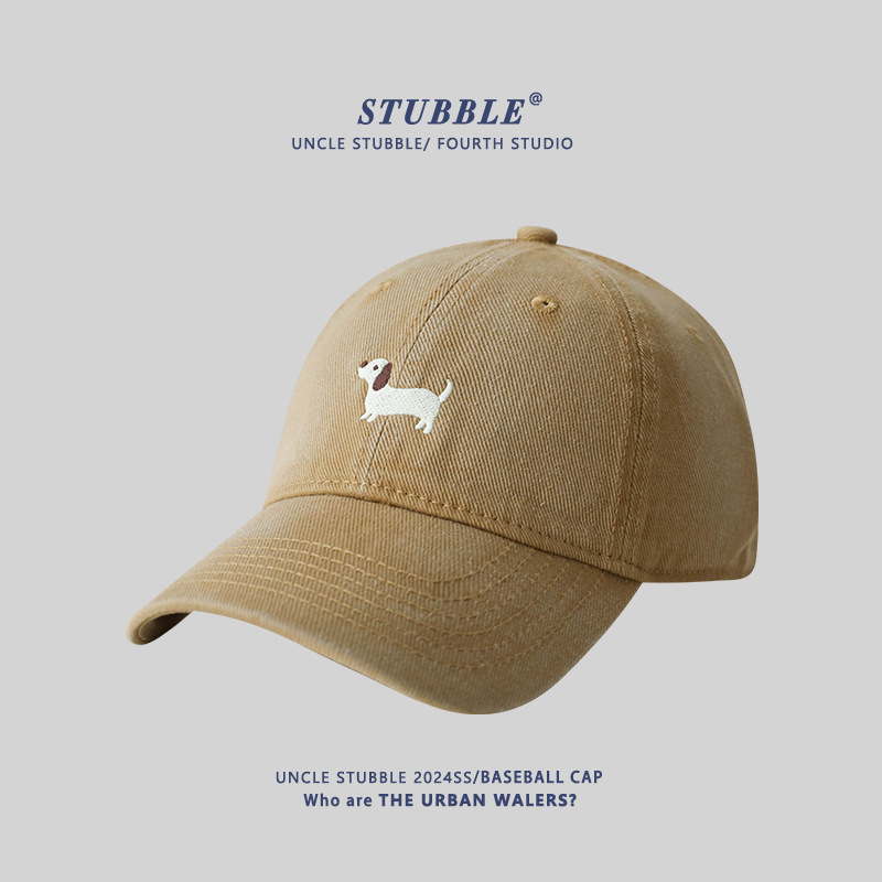 Dachshund baseball cap-khakis