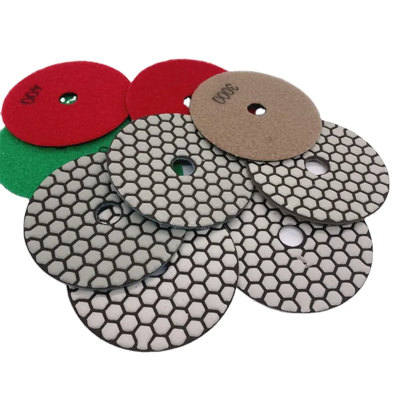 China wholesale wet dry concrete floor granite marble 3" 4" 5 inch diamond floor polishing pads 7 inch