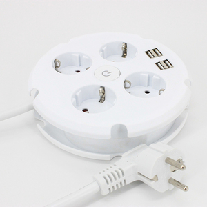 Desktop Power Strip Universal Travel <strong>Multi</strong> Outlets 4 <strong>USB</strong> Charger Extension Plug <strong>Socket</strong> <strong>With</strong> Cable - Product Image 2