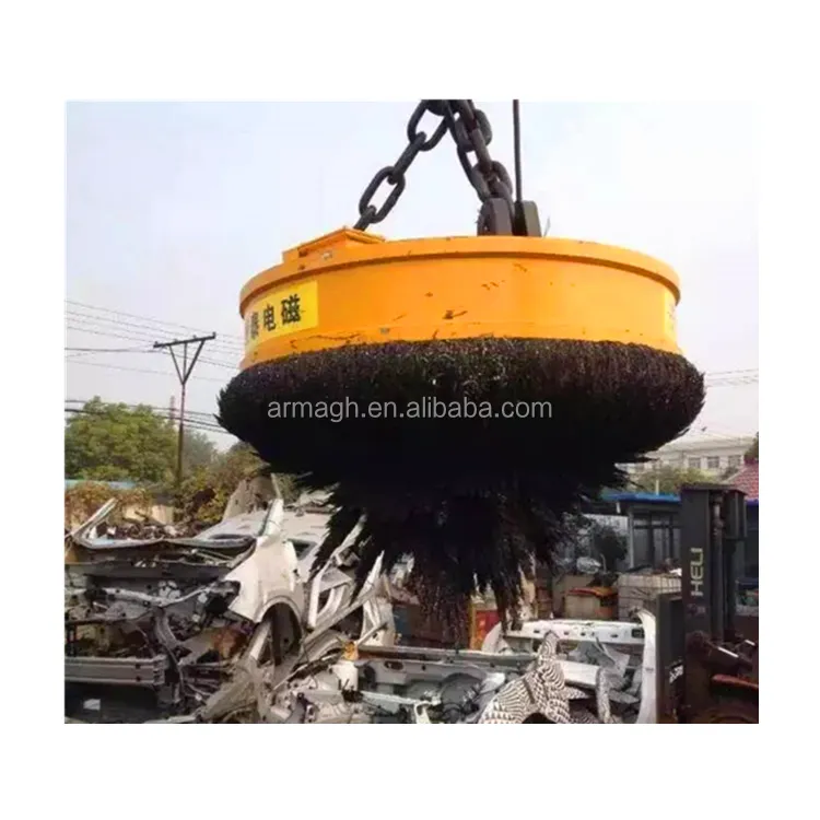500kg diametro 1m sollevatore magnetico circolare di trattamento di sollevamento elettromagnete per escavatore acciaio inox scarti