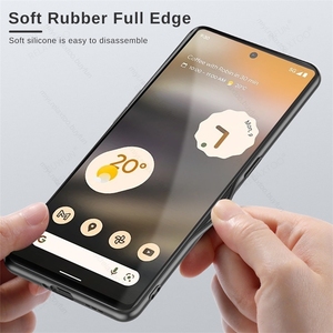 Cho pixel 9 8pro trường hợp da cừu kết cấu da TPU mềm Bumper Chống Sốc coque cho Google pixel6 pixel 7 Pro 7A Cover quay lại trường hợp - Product Image 4