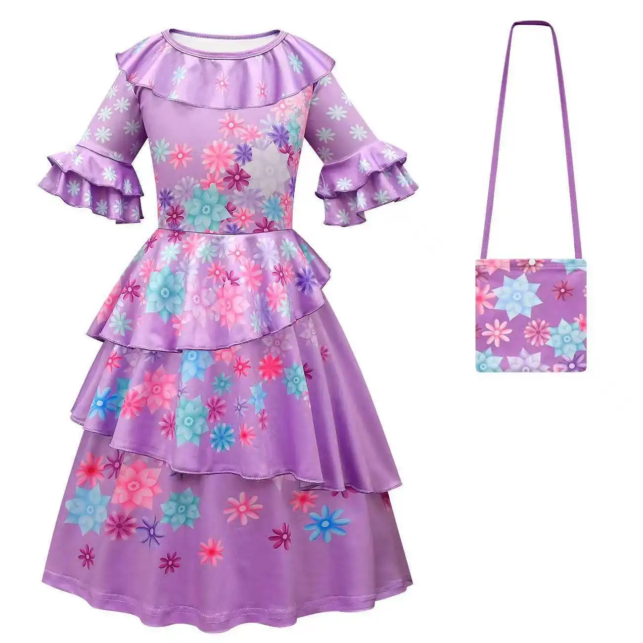 Vestido de isabella para meninas, vestido fantasia de verão