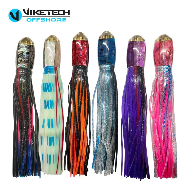 VIKETECH Hot Sale 55mm Resin Head Trolling Lure For Marlin Lures Trolling Big Game Fishing