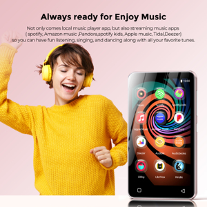 เครื่องเล่น MP3ระบบดิจิทัลพร้อม Wi-Fi Spotify audiobooks วิทยุ FM เสียงความละเอียดสูง Walkman ที่ดาวน์โหลดได้-รองรับรูปแบบ FLAC และ APE - Product Image 2