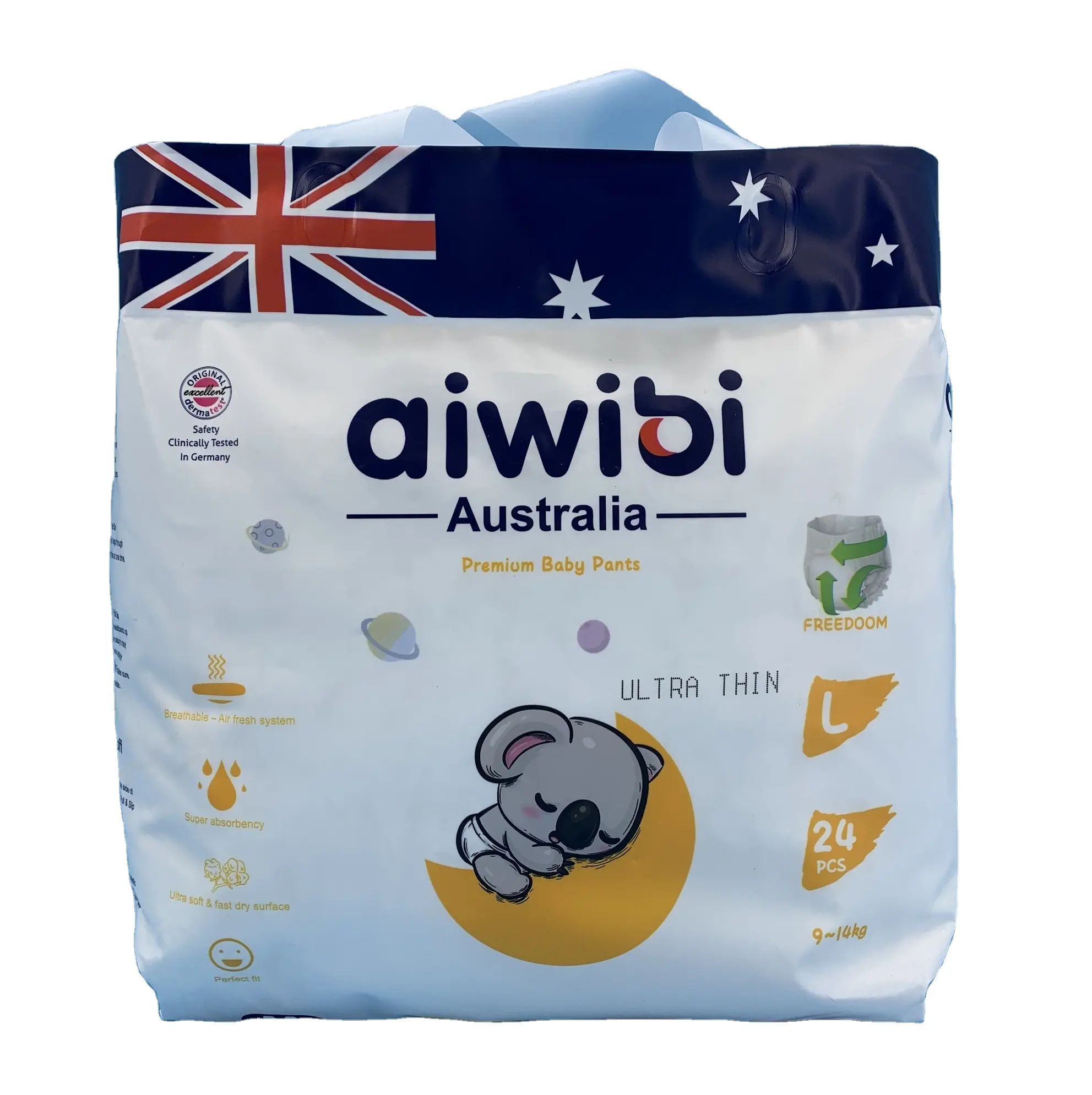 AIWIBI 360 Soft Waistband Baby Diapers Training Pants Breathable Cloth In Stock Raw Materials Used In The Manufacture