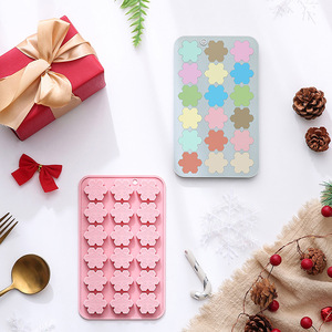 18-Part kar tanesi şekli noel silikon kalıp reçine epoksi pişirme aracı tatil çikolatalı kek sabun yapma çanta ambalaj kullanımı - Product Image 2