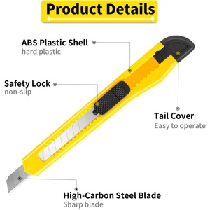 Factory Spot <strong>9mm</strong> Utility Knife Retractable Paper <strong>Cutter</strong> Disassembles Express Packages - Product Image 2