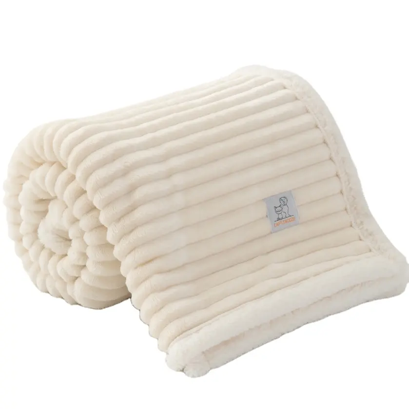गर्म और आरामदायक निविड़ अंधकार धारी पालतू कंबल कवर संग्रह प्रतिवर्ती फेंक सोफे कार फैल से बिस्तर दाग की रक्षा करता है