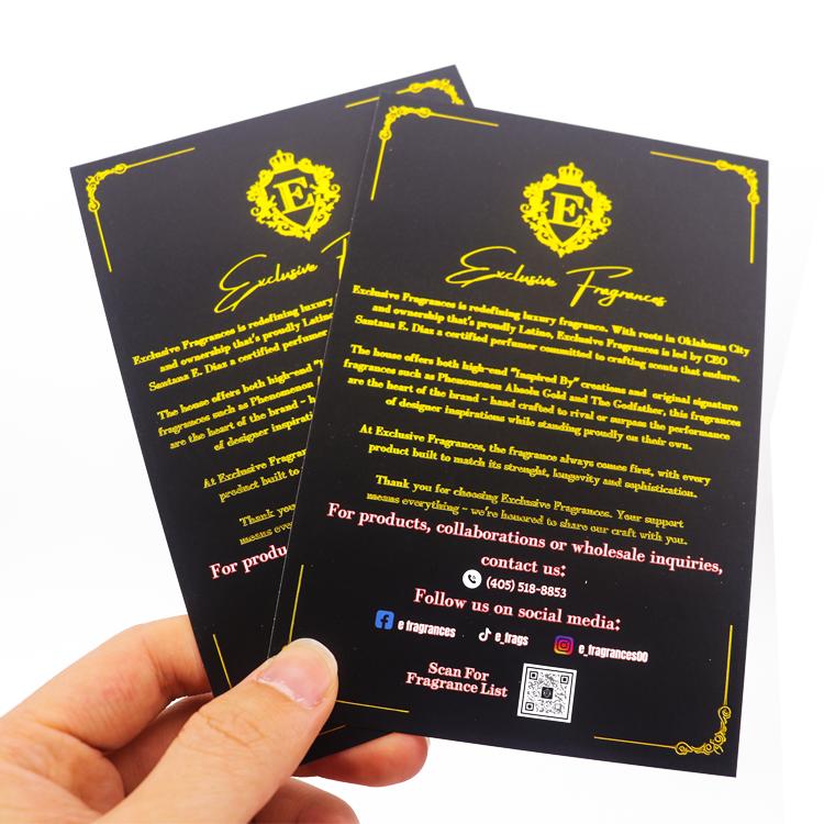 Cartes de marquage à chaud