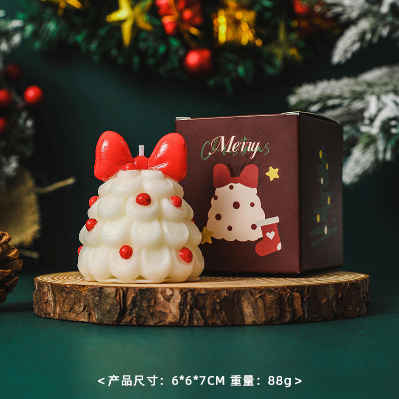Sapin de Noël Bowknot rouge et blanc (parfum : Engli