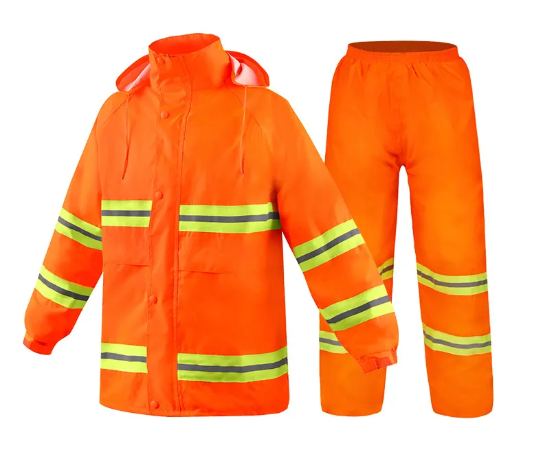 OEM Customize logo Portable Trouser Rain Suit Raincoat Waterproof Rain Wear Coat Rain Jacket For men