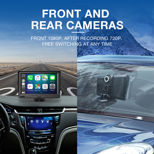 Carplay <strong>Android</strong> Auto 7 Inch Touch Screen Indash HD1080P Car DVR With WIFI BT, FM, Backup <strong>Cameras</strong> for Dashcam Driving Recorder - Product Image 2