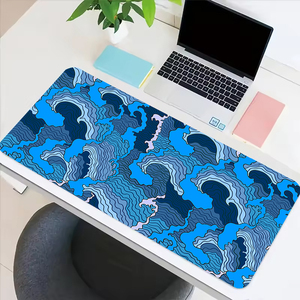 Gaming Mouse Pad <strong>Computer</strong> <strong>Keyboard</strong> Mouse Mat Soft Smooth Surface Anti-Slip Rubber Base XXL Mouse Pad 800 X 300 X 3 MM - Waves - Product Image 4