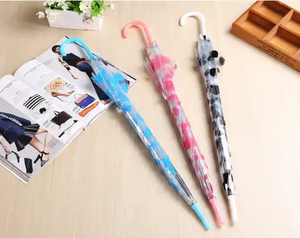 ร่มพีวีซี POE Polka Dot สีสันสดใสด้ามยาวตรงโปร่งใสเป็นของขวัญเป็นจุดสีร่มโฆษณา - Product Image 2
